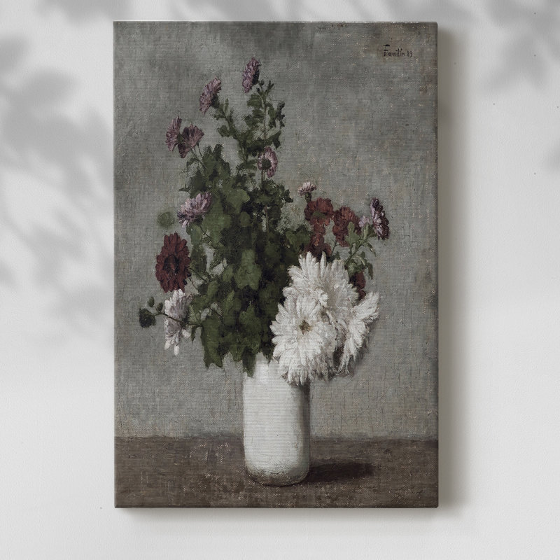 Winston Porter Vintage Floral Print LXXVII -Gallery Wrapped Cavas